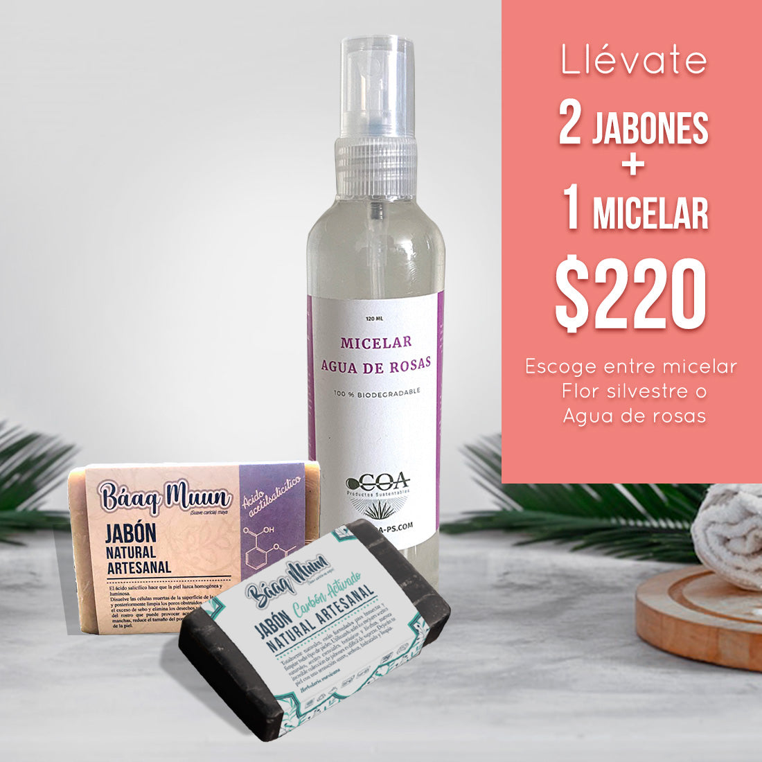 Kit Limpieza profunda 2 jabones y 1 micelar