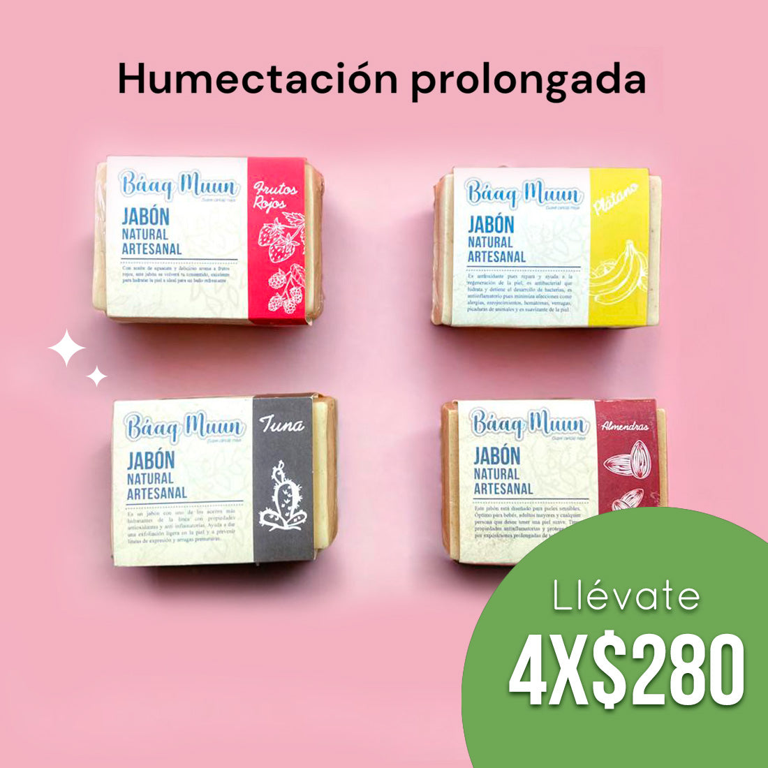 Paquete jabones por tipo de piel y rutina